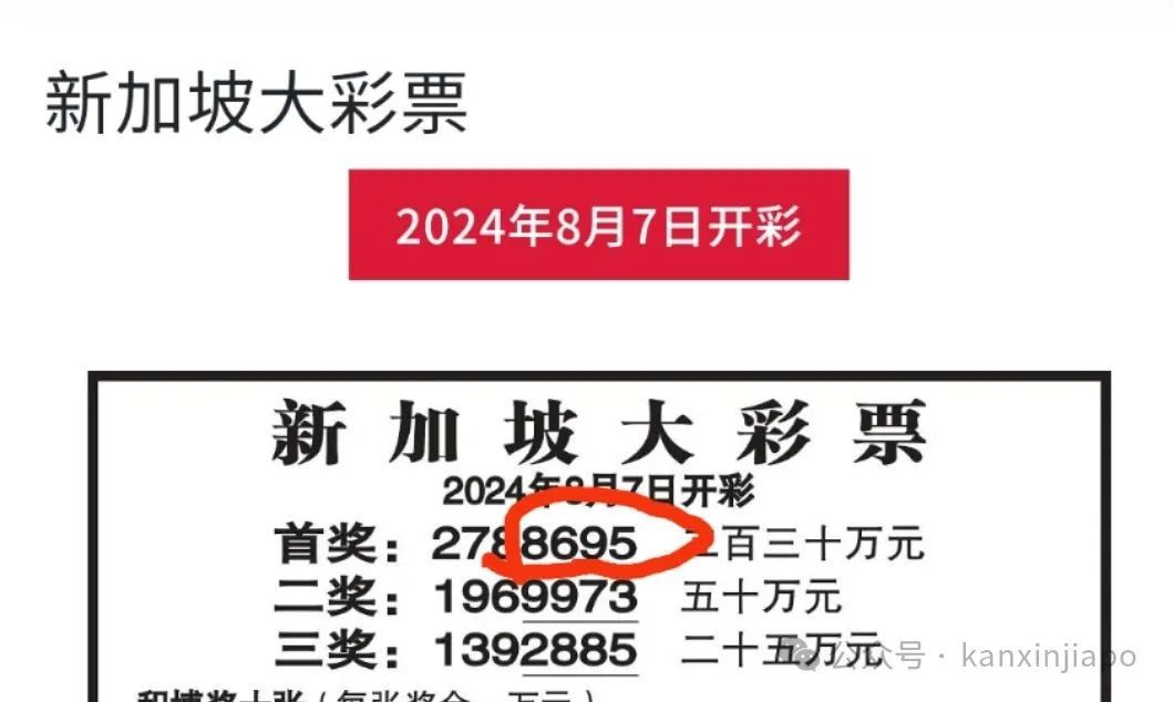 新加坡国庆前夕,彩票头奖数字是建国日,是“有趣”还是“有意”?
