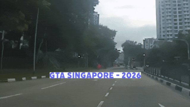 新加坡街头上演追逐战,货车撞伤交警后狂飙半小时一头冲向绿化带