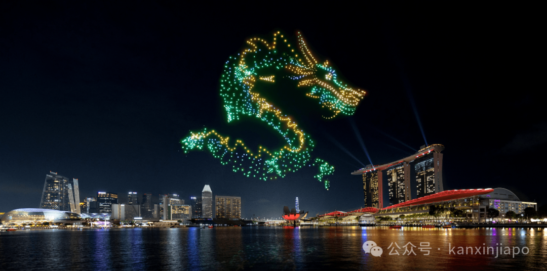 翔龙献瑞!来滨海湾免费欣赏1,500架无人机的灯光盛宴