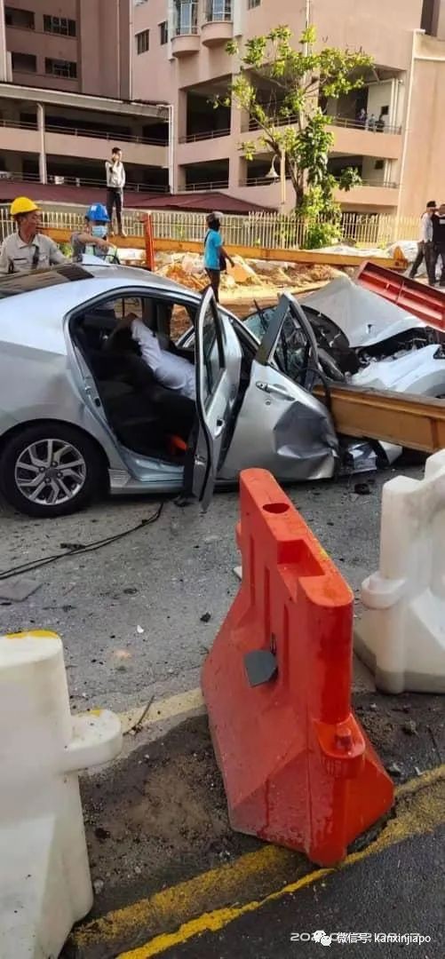 高架桥铁架从40米高空坠下，砸死途径轿车内三名中国籍客工